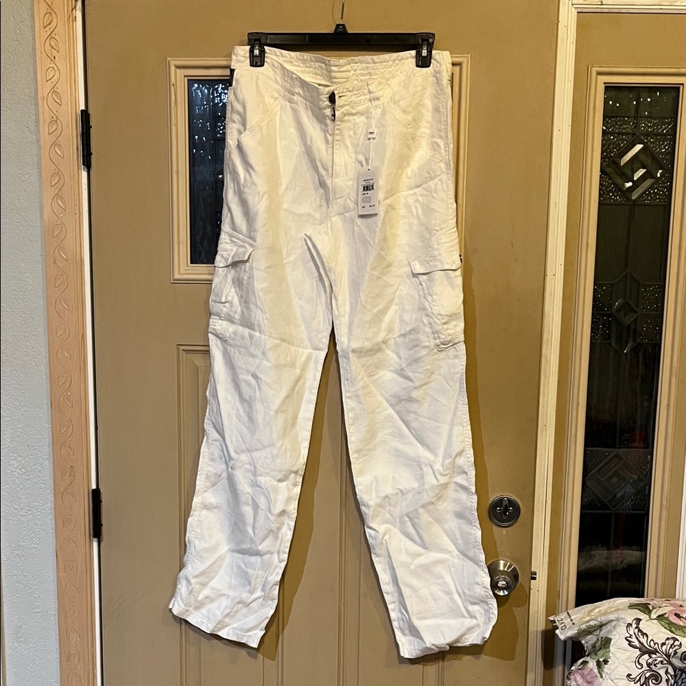 ARMANI White Cargo Pants size 34x34
